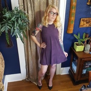 Purple Suede Feel Dress